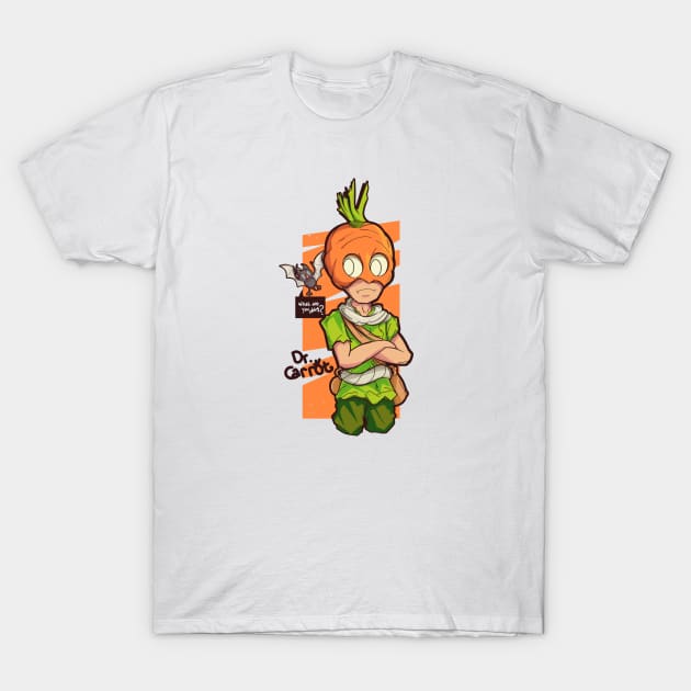 Carrot Cartoon Character T-Shirt by Alsiqcreativeart